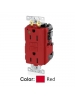 Leviton G5262-WTR - 15A - 125V - NEMA 5-15R - 2P - 3W - SmartlockPro Self-Test GFCI Duplex Receptacle - Extra-Heavy Duty Industrial Grade - Red